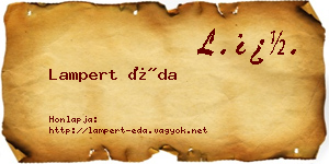 Lampert Éda névjegykártya